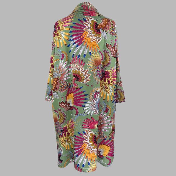 NWT Ekouaer Women's Multicolor 3/4-Adjustable-Sleeve Pullover Top Size XL (C1918 - Picture 5 of 7